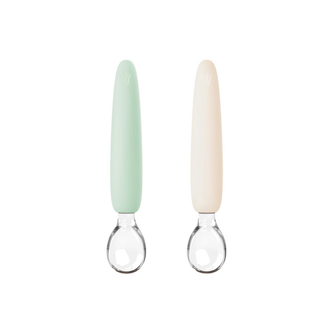 Yooforea Silicone Feeding Spoon (Cream/Tea) 2-Pack